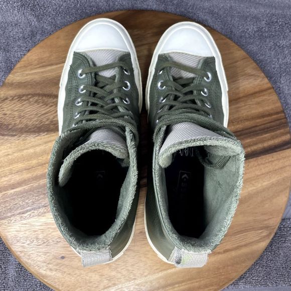 Converse Chuck 70 Counter Climate Hi Men’s 8 Green Leather Lined Sneakers Shoes - Picture 7 of 9